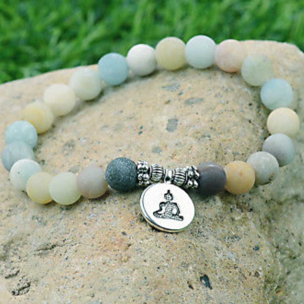 BUDDHA CHARM BEADED MEDITATION YOGA BRACELET GOOD